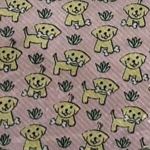 Southern Tide Pink Retired Dog Print Silk NWT Adjustable Preppy Southern Bow Tie